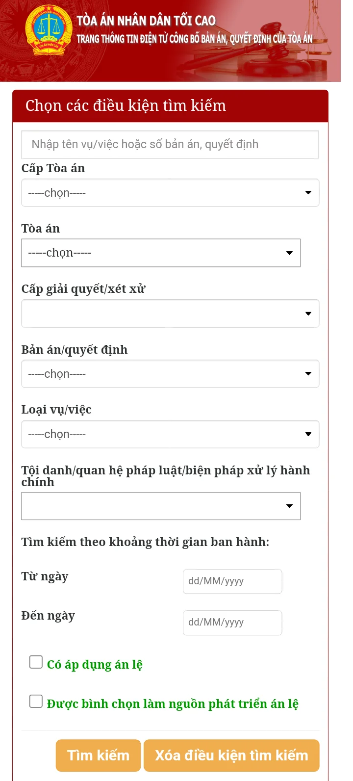Tim kiem ban an